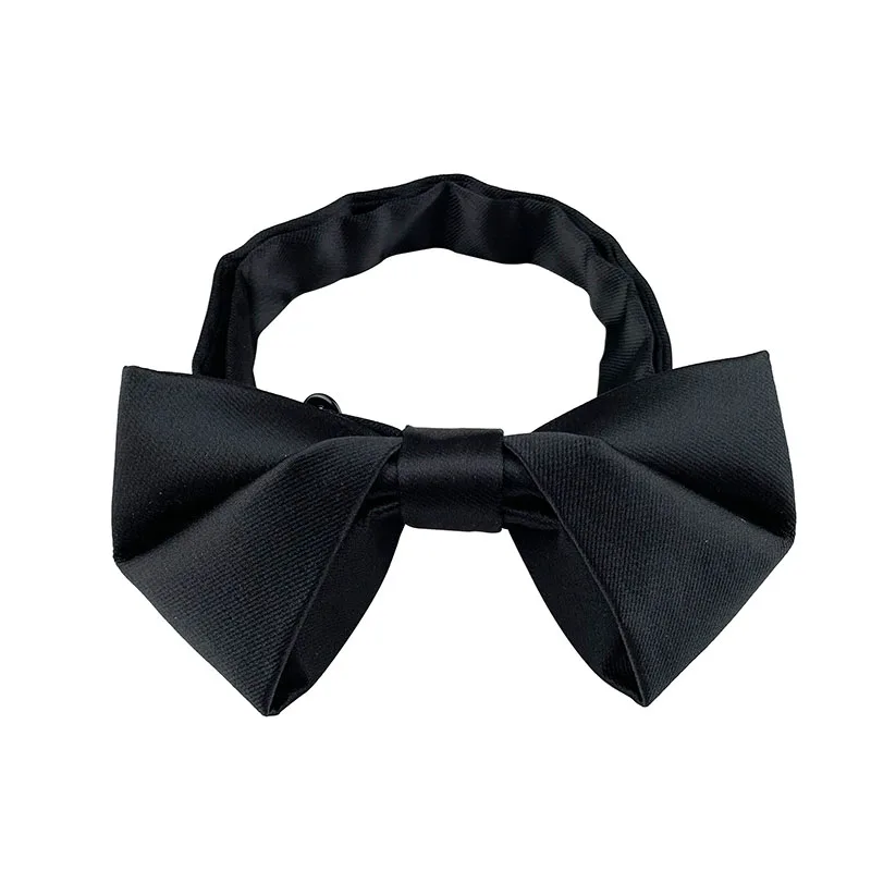 Оптовая продажа, галстук-бабочка с индивидуальным логотипом, однотонный модный галстук-бабочка из полиэстера, жаккардовый мужской галстук-бабочка для вечеринки