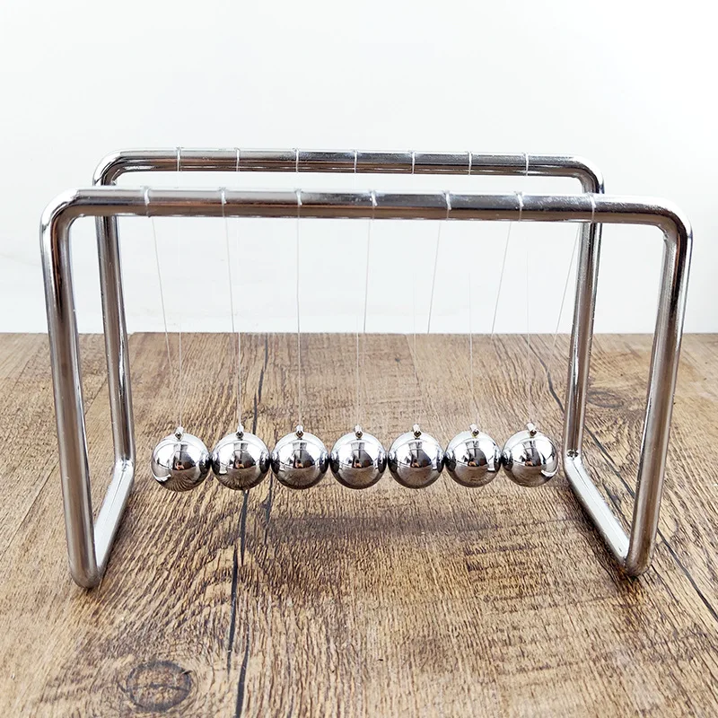 ZD390 Metal Frame Newton Pendulum Ball Physics Decompression Ornament Fidget Toys Newtons Cradle Balance Balls