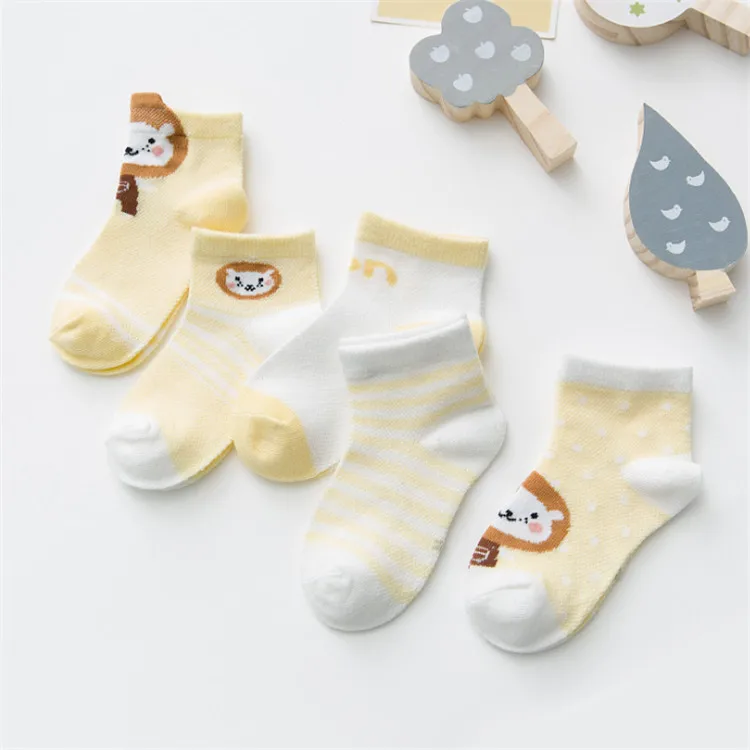 Wholesale  High Quality 5 Pairs Animal Baby Socks China Yiwu Cheap Kids Baby Socks