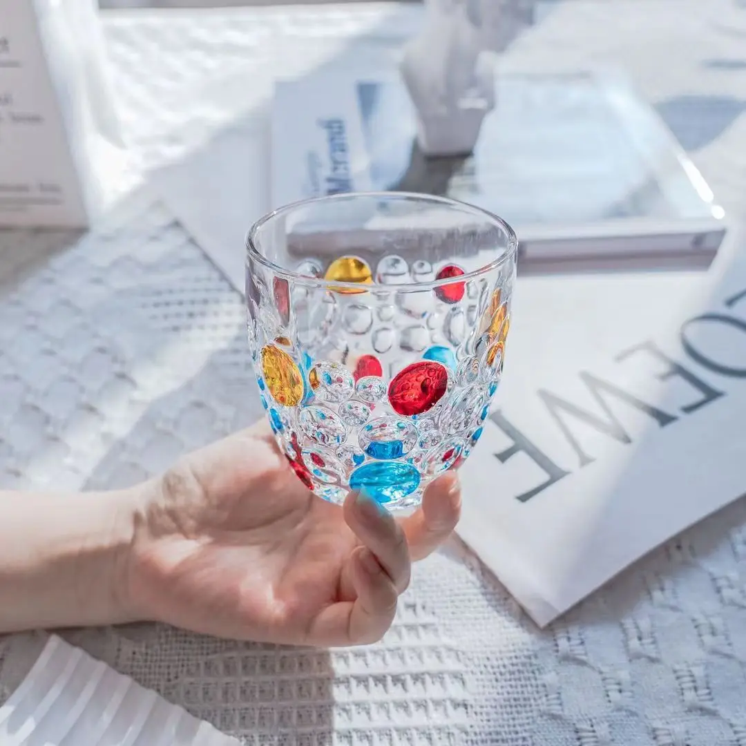 Italian designer same style painted line woven glass cup water Cup