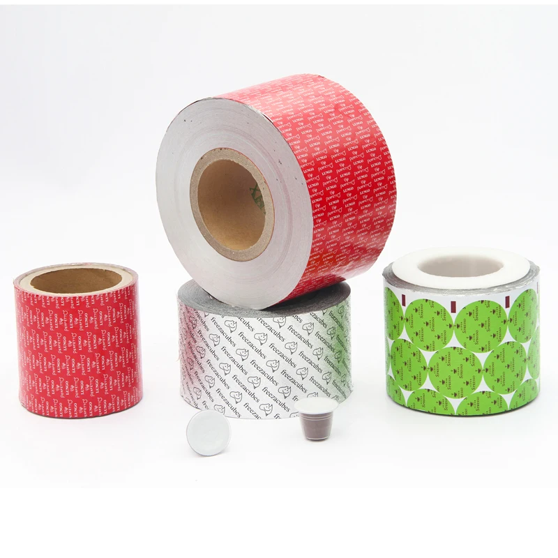 Easy Open End pp pet water cup alu Aluminium-Plastic foil lid sealing