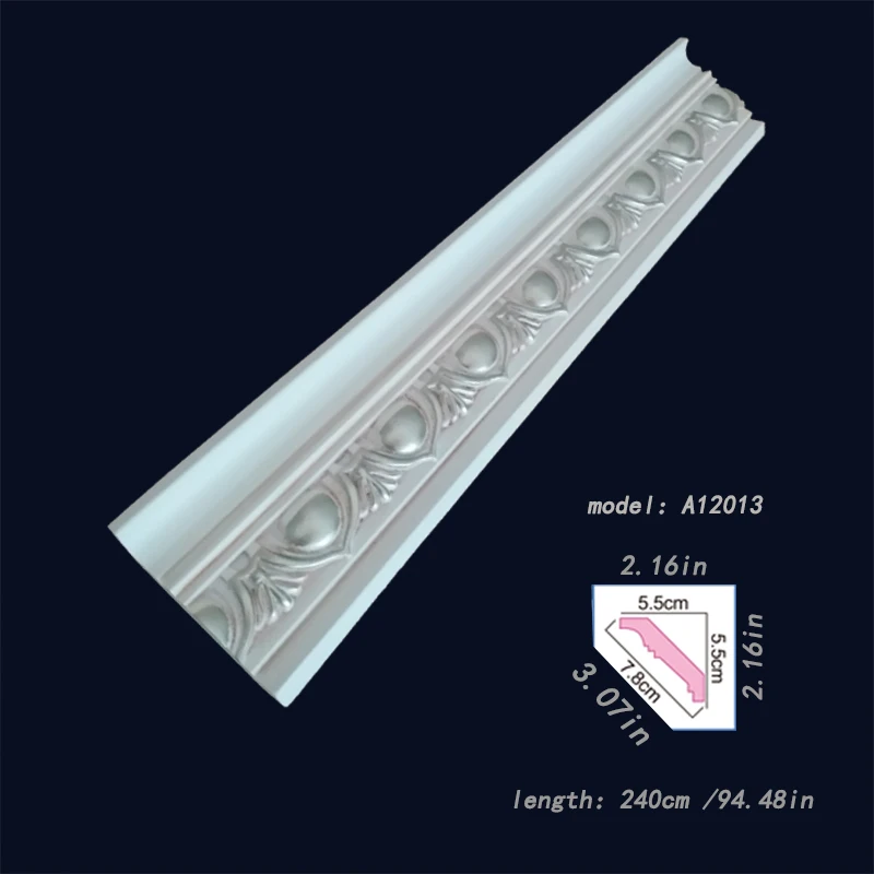 Europe style polyurethane foam crownTrims PU flat cornice moulding for ceiling cornice MOULDINGS