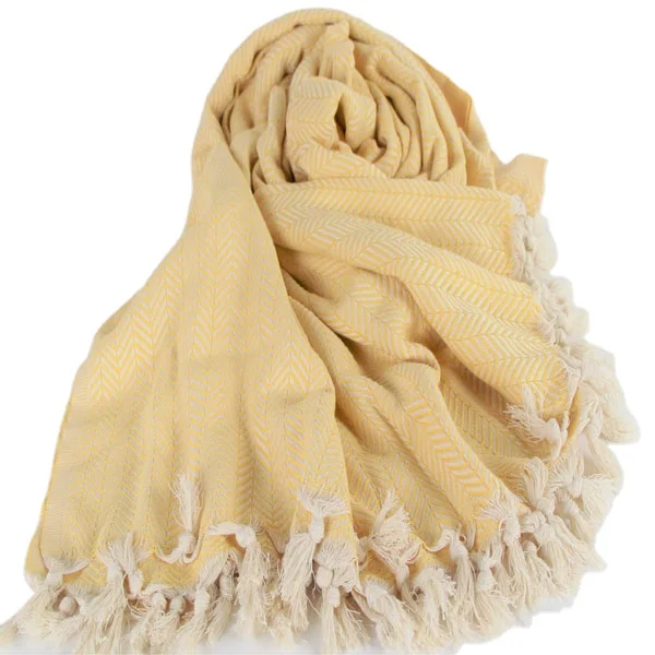 Турецкое одеяло турецкое покрывало Ацтекское 79x95 дюймов с бриллиантами полотенце желтое пляжное