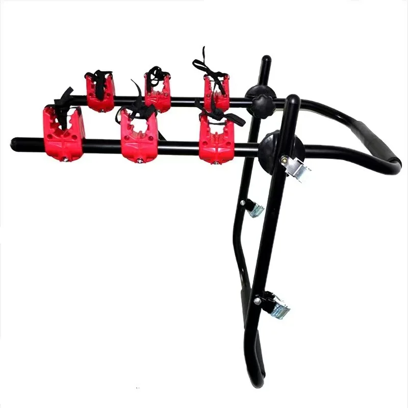 Car Trunk Bike Rack Strap on Hitch Bicycle Rack for 3 Bikes Mount Platform for Car Truck SUV Minivans