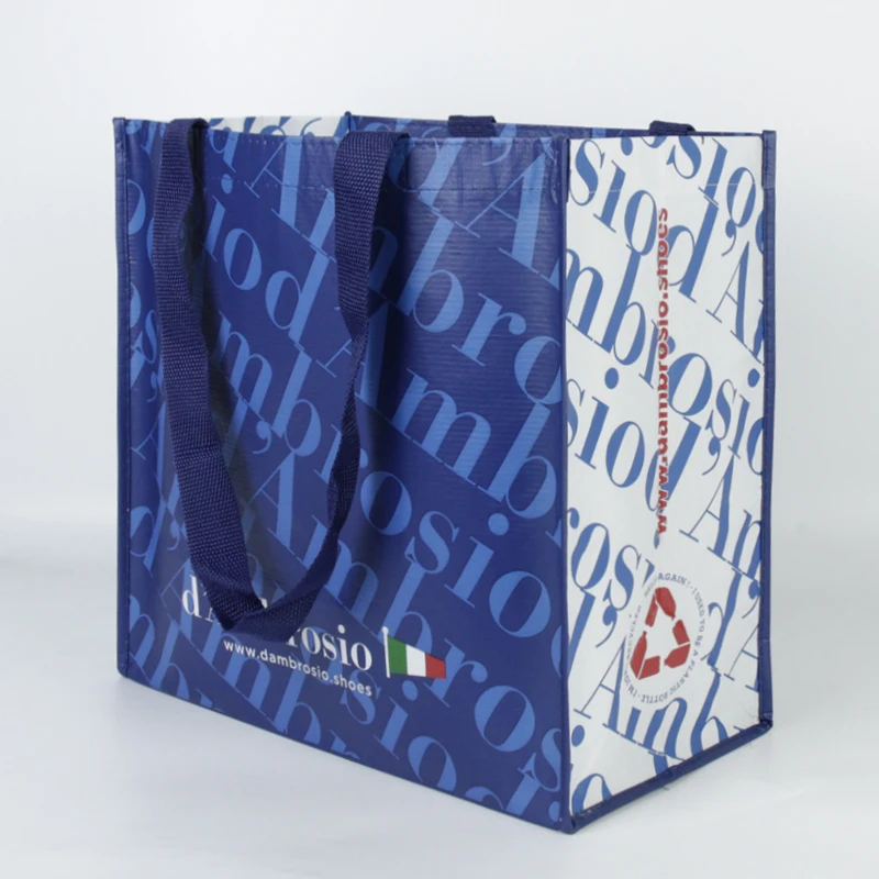 Wholesale Custom Logo Reusable Promotional Non Woven RPET Tote Shopping Bag