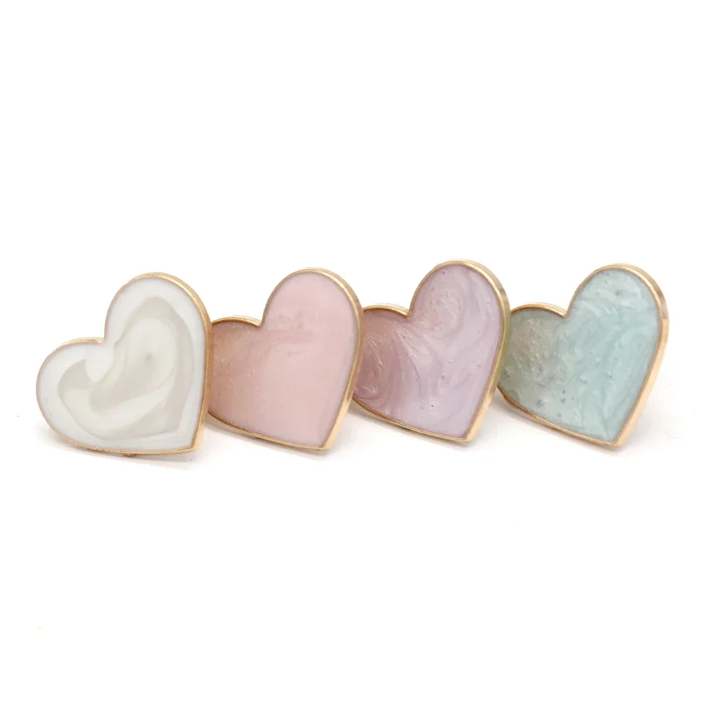 Waist Adjustable Buttons Cute Heart Shape Buttons Detachable Clothing for Women Pants Jeans No Sewing