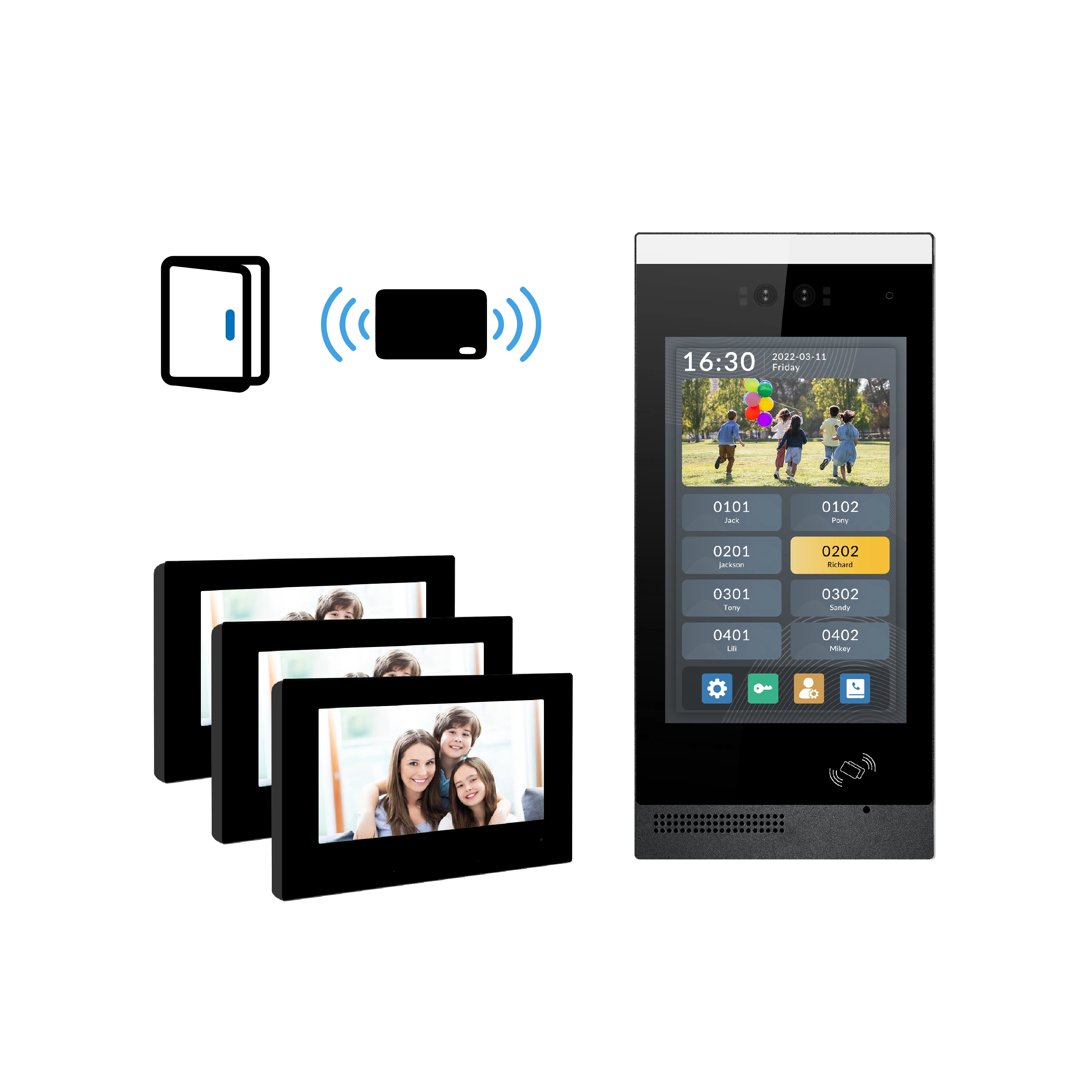 10-inch full touch screen IP video intercom system Tuya app remote wireless control HD camera two-way intercom for apartment