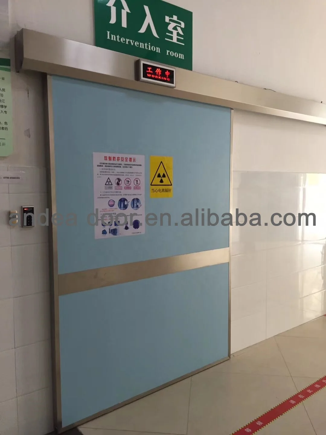  Ручная раздвижная дверь из нержавеющей стали с противорадиационным свинцовым покрытием