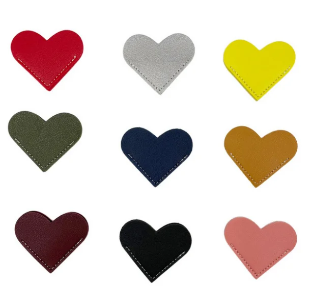 Leather Heart Page Corner Bookmark