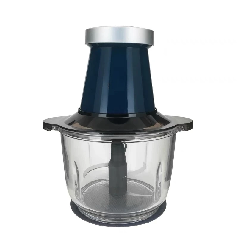 6 Cup Food Processor by Homeleader 2L Glass Bowl Grinder for Meat Vegetables Fruits and Nuts Electric Food Chopper