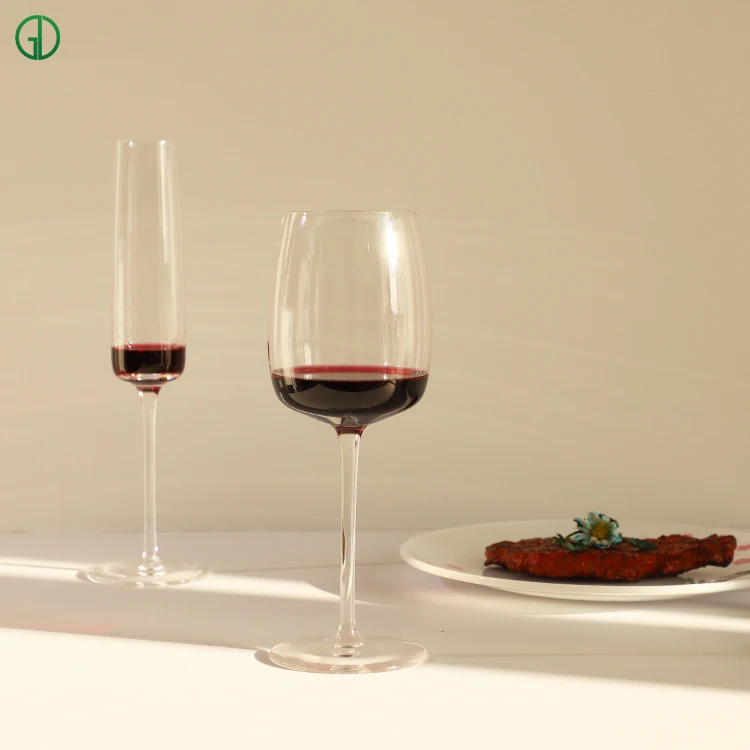 High Quality Wine Glasses Luxury Long Stem Transparent Luxury Custom Modern Style Lead-Free Crystal Unique Red Wine Glasses