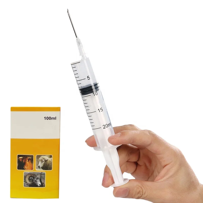 Disposable hand syringe veterinary injection gun for poultry antibiotic injection