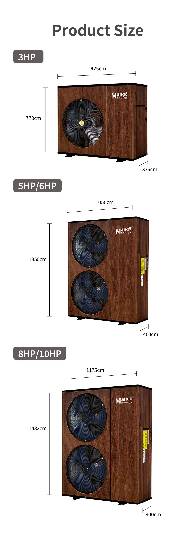 Heating and hot water heat pump CE Monoblock Cooling system R290 circulating Heat pump