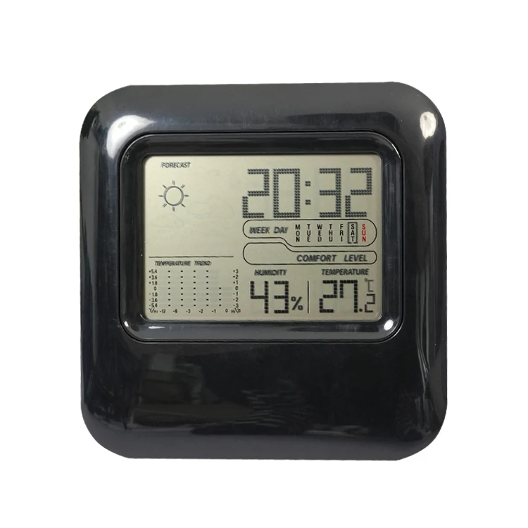 Source Factory Private Model Calendar Time Outdoor Temperature Humidity Thermometer Electronic Clock Wireless Weather Station