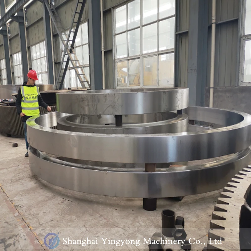 Custom Casting Steel Large Cement Rotary Kiln Tyre / Ball Mill Tyre Ring for sale