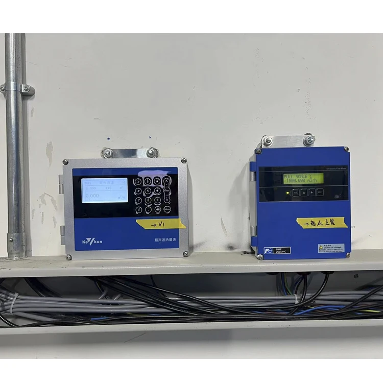 clamp-on Fixed Ultrasonic RS485 MODBUS 25mm~1200mm  Water Flow Ultrasonic flowmeter calorimeter