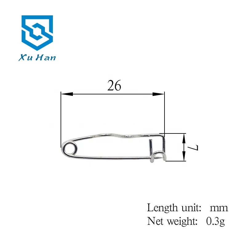 
Wholesale high quality metal S-shaped safety pin, special-shaped pin for Badge 