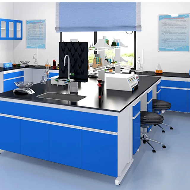 Good Price Corrosion Resistant Steel And Wood Lab Central Bench,school lab furniture student chemistry lab bench