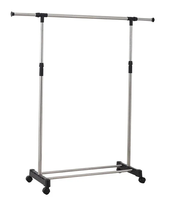 Adjustable Staning Extendable Single Pole Cloth Rack Hanger And Drying Clothes Racks