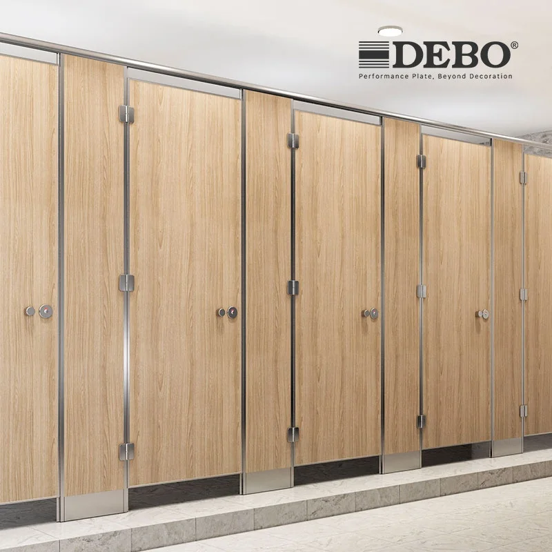 DEBO 12mm phenolic compact laminate urinal partition board for public toilet door