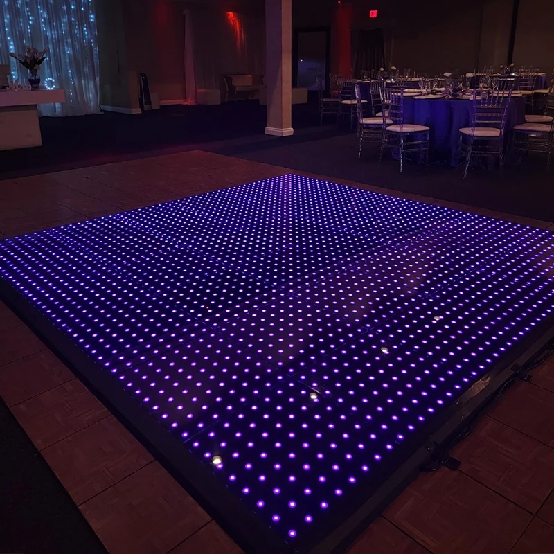 Wholesale disco portable  flashing  disco pixel stage black and white dance floor tiles hire malaysia