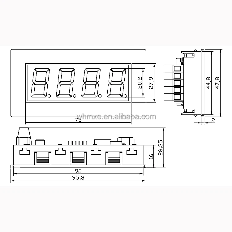 Reliable Industrial Grade RS-485/RS-232/TTL Isolation Capable 0.8 Inch 4-Digit LED Numeric Display