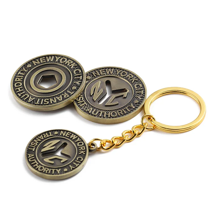 Fingertip spinner custom bronze metal gold ships chief challenge coin