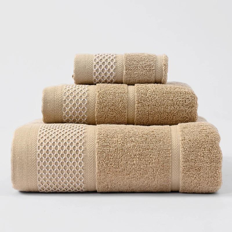 Cotton Soft Plain Cotton High Quality Microfibre Bath Embossed Hotel Logo Towel Plated Double Towel For Bathroom