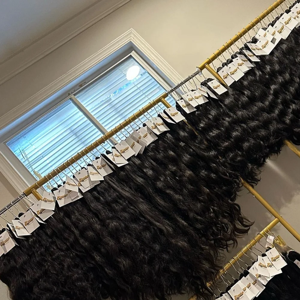 Temple Human Hair Virgin Cuticle Intact Hair Bundle Vendors Raw Double Drawn Weft Raw Indian Extension,100% Unprocessed Vietnam