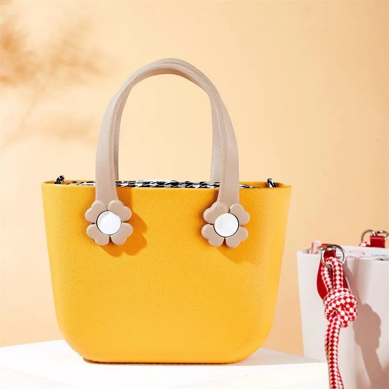 Handbags colorful mini purse with charms  EVA foam rubber summer beach bags open tote bags