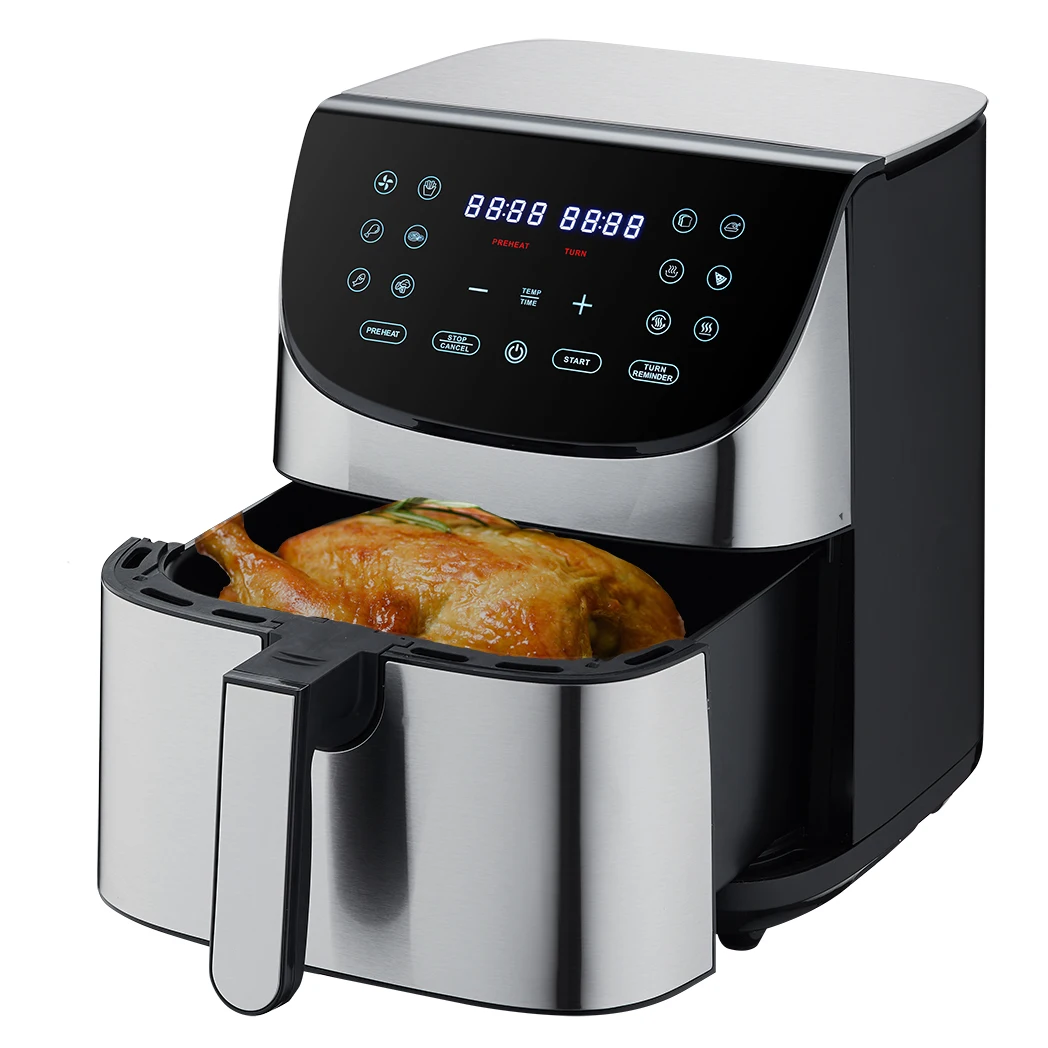 Wifi Programmable 12 Cook Presets 7L~9L digital Stainless steel Electric Air Fryer For Baking With LED Touch Screen