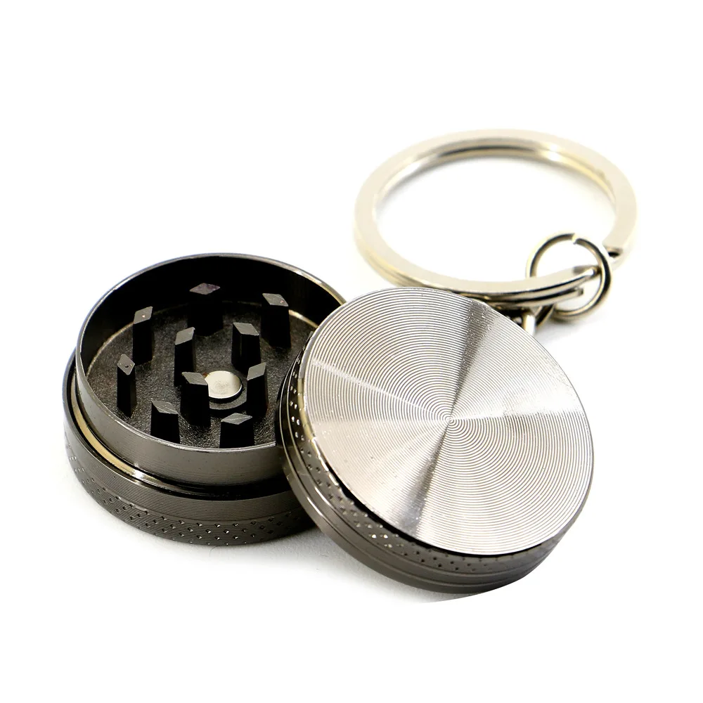 Wholesale OEM/ODM Custom Logo 4 Layer Zinc Alloy Aluminium Premium Metal Cigarette Tobacco Grinder Keychain Spice Grinder