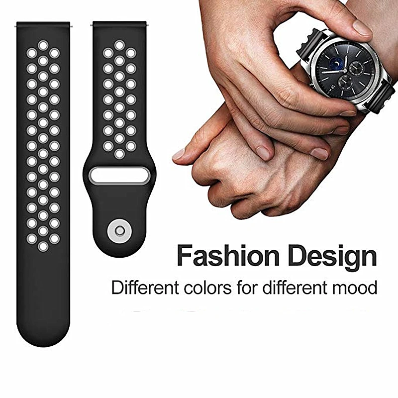 OULUCCI 22mm 20mm Silicone Strap For Samsung Galaxy Watch 46mm 42mm S3 Classic S2 Sport Band For amazfit bip strap
