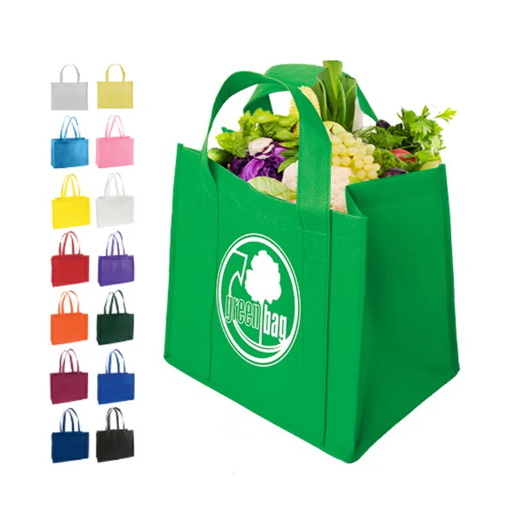 Wholesale Portable Reusable Eco Friendly Tote Bags Custom Logo Home Series Non Woven Shopping Bags Large