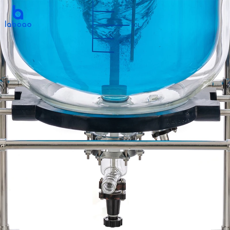 Laboao 200L semi-automated double-layer filter jacketed glass reactor for precise temperature control