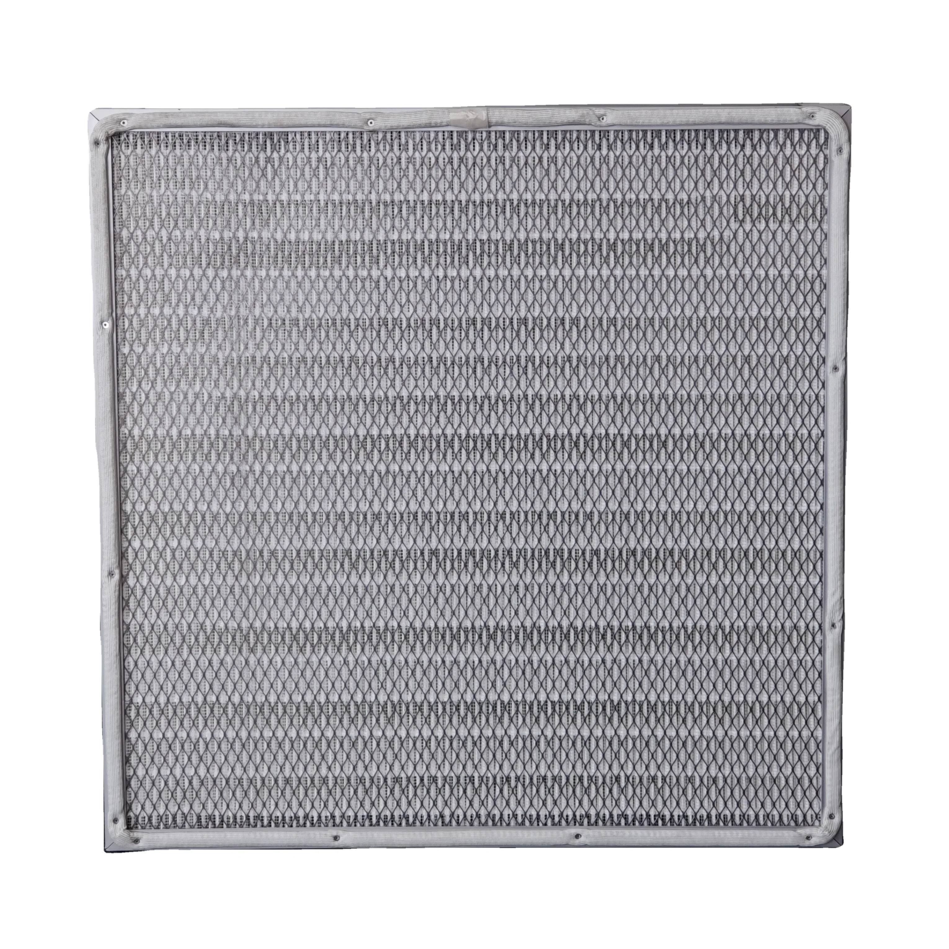 Ultra-Thin Mini Pleat HEPA Filter Separator High-Temperature Aluminum Frame Painting Room Manufacturing Industrial Plants