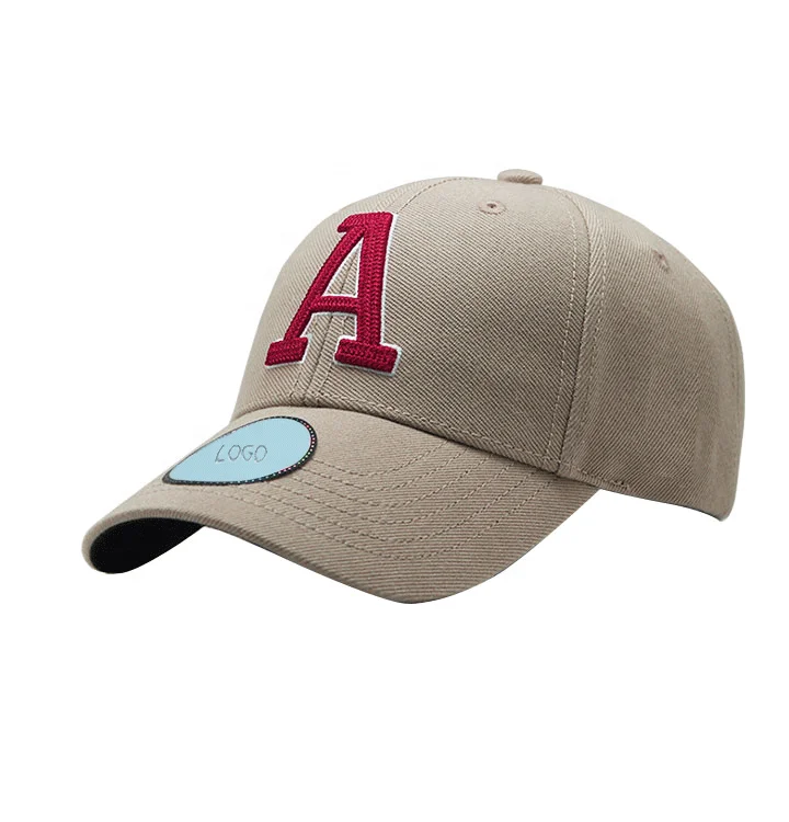 Top quality sports team baseball cap with 3D embroidery logo and sticker