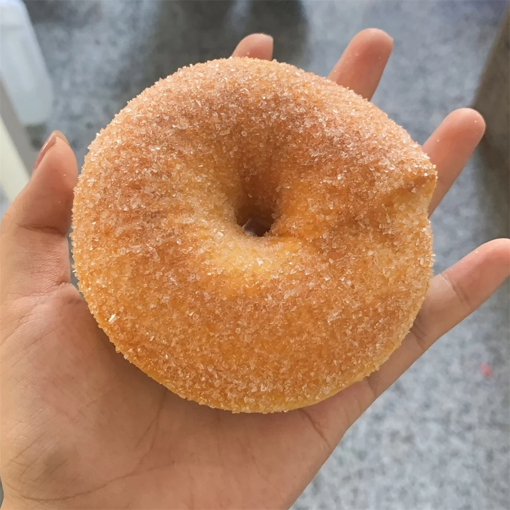 Simulated Donuts Round Toys Food Handmade Soft PU Bagel Colored Needles Pink Wall Decoration Squishy Cake Candy DIY Show Gift