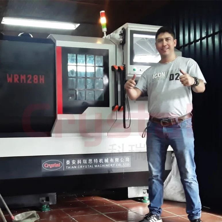 Токарный станок с ЧПУ WRM28H для ремонта колес из сплава алмазной