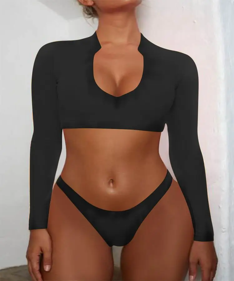 Wholesale New Sexy Transparent Tight Split Bikini Lady Bikini Costumes Erotic Lingerie Sets