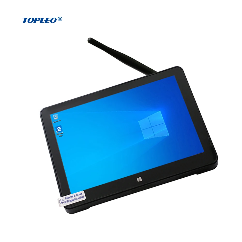 Topleo wall mount Pipo desktop touch screen fanless POE 64G panel mini pc WIN 10 industrial tablet pc rugged