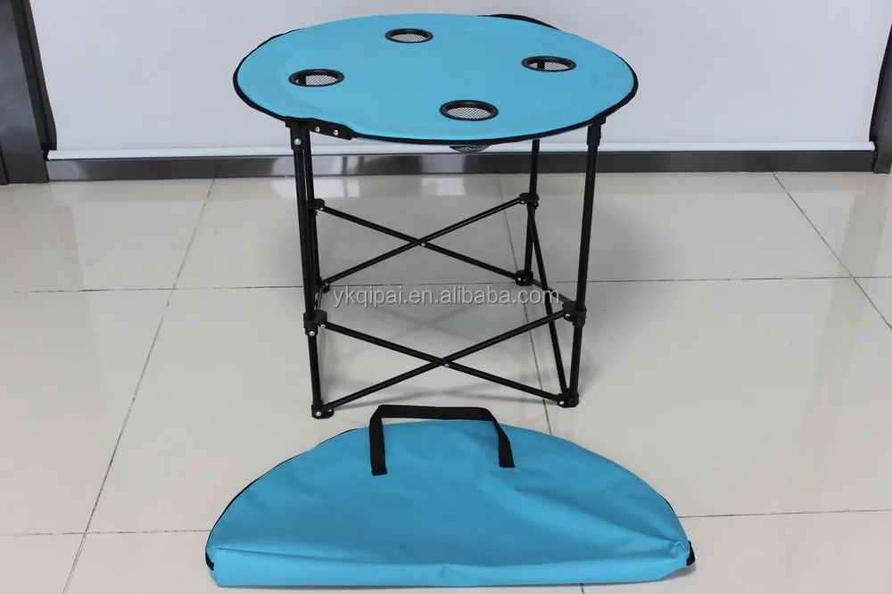 Modern Style Lightweight Folding Table with Cup Holders Portable Camp Table