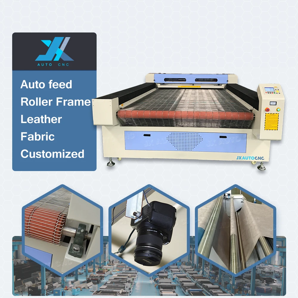 dual laser co2 fabric cutting machine 1625 1616 with auto feeding CCD camerawith sportswear cutting