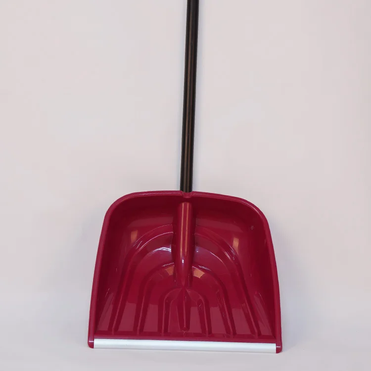 Plastic Snow Shovel Snow Removal with Steel handle and D grip Suitable for Driveway or Pavement Clearing 16 1/2IN