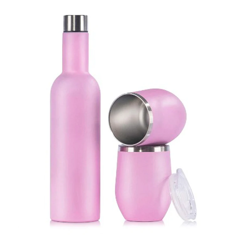 2022 gifts set customization insulated stainless steel wine bottles flask double wall wine vacuum flask