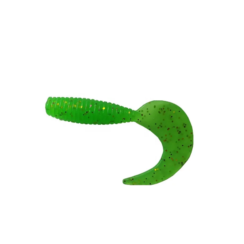 silicone coiling tail lure 50mm/70mm worm lure fishing soft plastic fishing lures