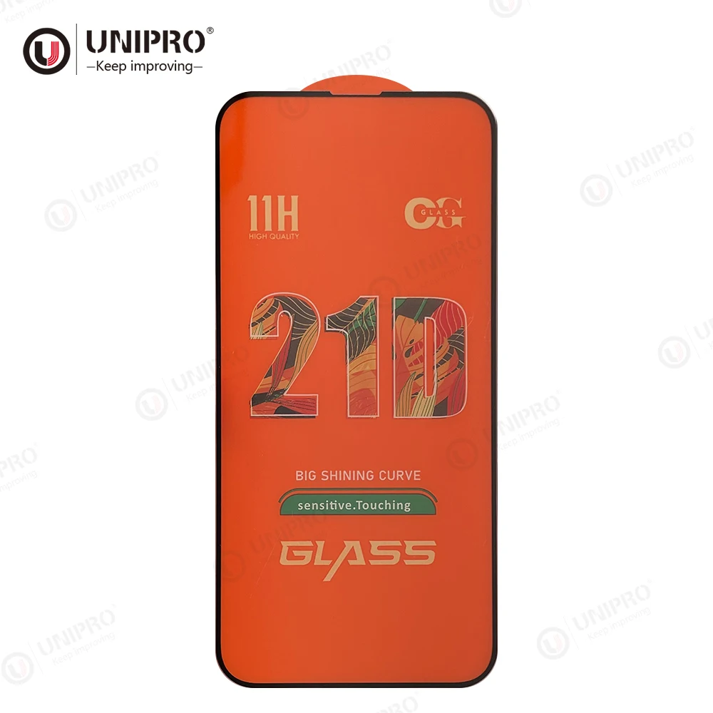 For IPhone All Series New Upgraded 21D 9H 0.3MM Full Cover Silk Printing Tempered Glass Phone Screen Protector
