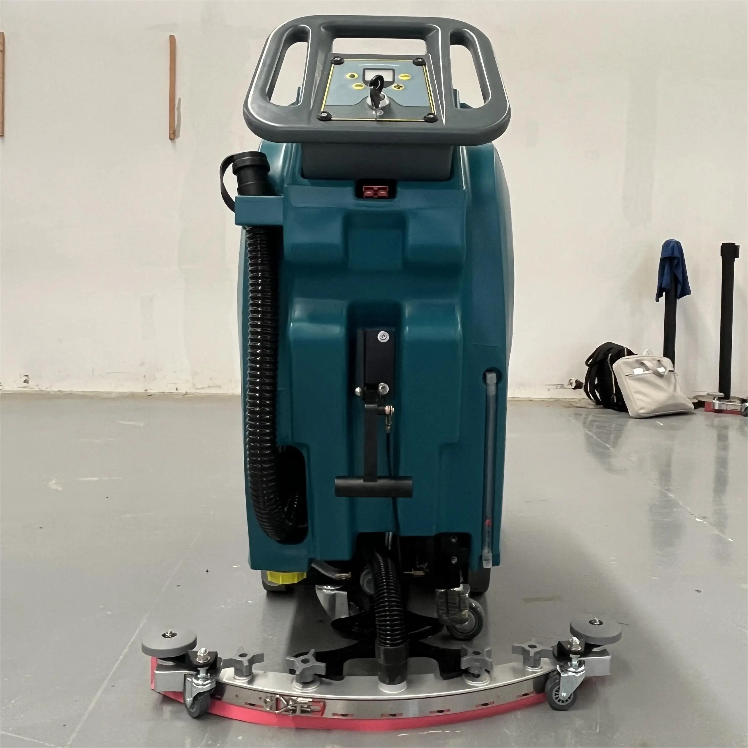 IronBee JB50 Walk Behind Floor Scrubber Cleaning Equipment 24V/870W 60L Industrial Road Floor Scrubber With Batteries