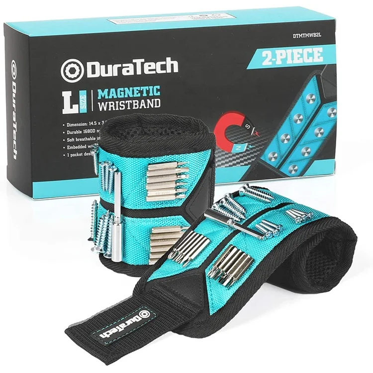 Support custom magnetic wristband portable magnetic small tool wristband for holding screws with strong magnets