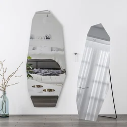 Asymmetrical wall hanging dressing mirror irregular decorative mirror art